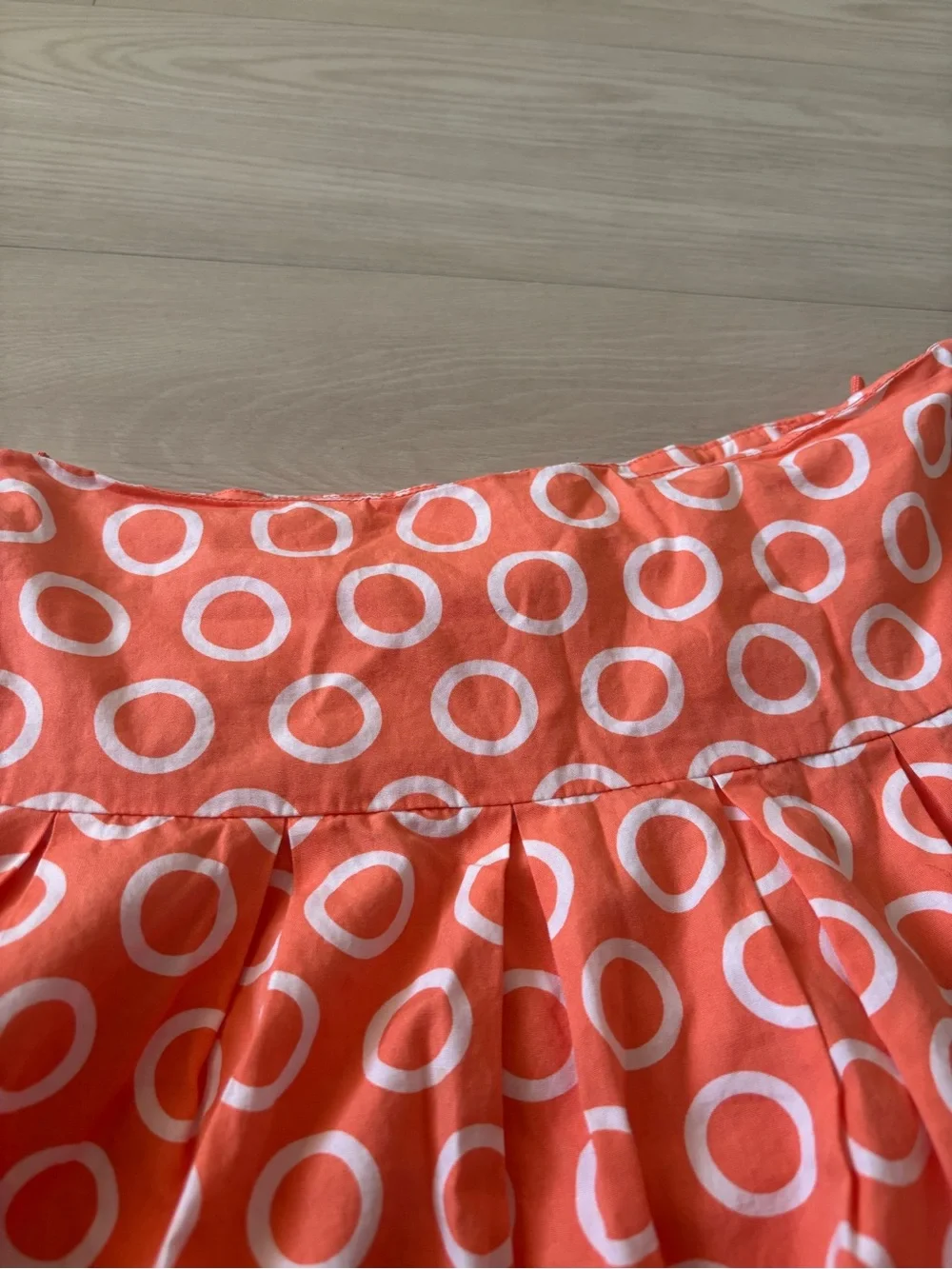 The Children's Place Coral Circle-Print Skater Skirt with White Trim